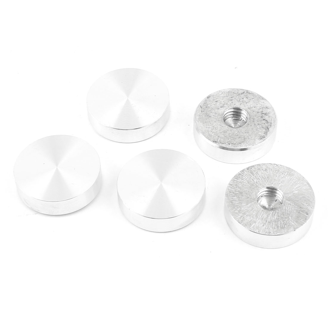 5 Pcs Glass Table Spare Part Round Shaped Aluminum Disc 30mm x 10mm