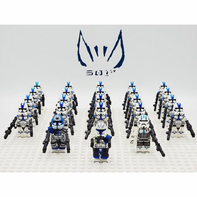 23 Pcs Star Wars 501st Legion Rex Combat Robot Soldier Mini Figures Army Set
