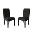 thumbnail image 3 of Home Design Guymon Dining Chair (Set of 2), Black/Black, Cushioned seat, Slat-back design, Comfortable seating, Sturdy frame, Modern style, Durable construction, 3 of 10