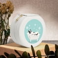 thumbnail image 6 of Naloa French Bulldog Taking a Bath Round Jewelry Box, Travel Jewelry Organizer, 3.9 x 3.9 x 2in Jewelry Storage Box for Women-White, 6 of 7
