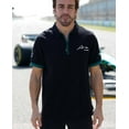 thumbnail image 3 of Aston Martin F1 Kimoa Fernando Alonso Men's Lifestyle Polo-Shirt - Black, 3 of 4