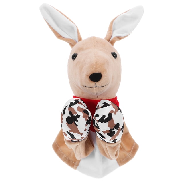 Marionetas de mano de canguro, marionetas de peluche suaves, guante para niños, muñeco de canguro, animal de peluche, marioneta de mano para contar historias, juguete para cumpleaños, Navidad, fiest