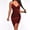 Wine, variant on Babysbule Woman Summer Dresses Women's Slim FRit Solid Color Sling Sleeveless Party V-Neck Hip Wrap Dress