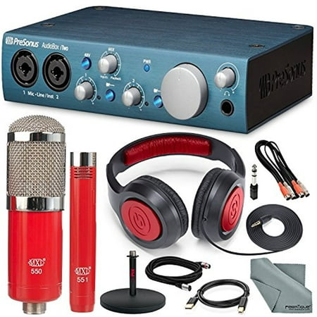 PreSonus AudioBox iTwo USB 2.0 & iPad MIDI/Audio Recording Interface and MXL 550/551 Microphone Ensemble Kit + Delxue