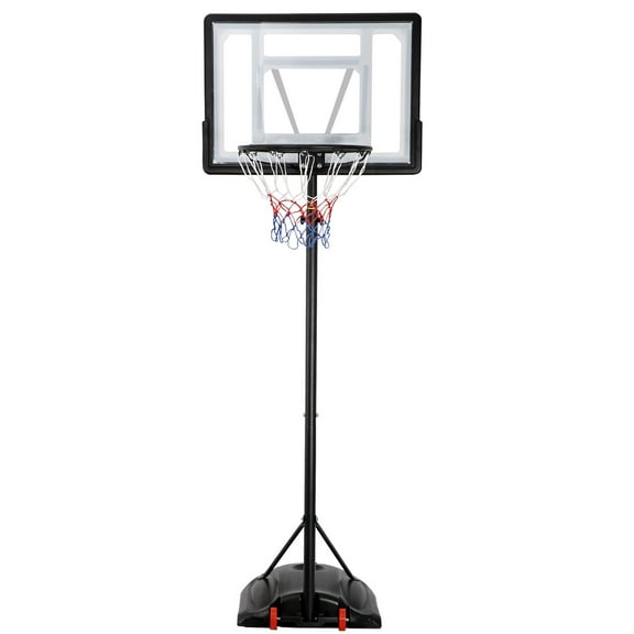 Portable Basketball Hoop Outdoor Goals System Adjustable w/PVC Backboard Wheels