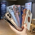 thumbnail image 5 of Funda de teléfono galvanizada suave de lujo para iPhone 11, 12, 13, 14, 15 Pro Max, XS, X, XR, 7, 8 Plus, Mini funda de silicona hueca, 5 of 5