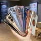 thumbnail image 5 of Funda de teléfono galvanizada suave de lujo para iPhone 11, 12, 13, 14, 15 Pro Max, XS, X, XR, 7, 8 Plus, Mini funda de silicona hueca, 5 of 5
