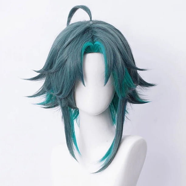 Disfraz de Anime Genshin Impact Xiao, conjunto completo con uniforme, peluca, máscara para Halloween