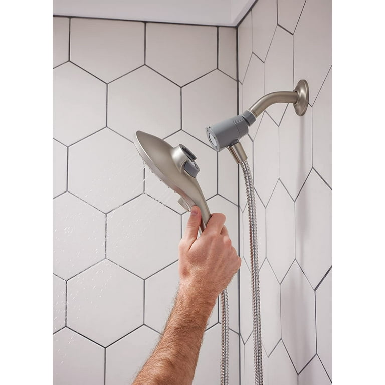 Moen 26112SRN Engage Magnetix Six Function 5.5 Inch Handheld Showerhead with Magnetic Docking System Spot Resist Brushed Nickel