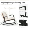 thumbnail image 4 of LAUSAINT HOME Outdoor Rocking Chair, Patio PE Rattan Chair with Beige Cushions, 4 of 7