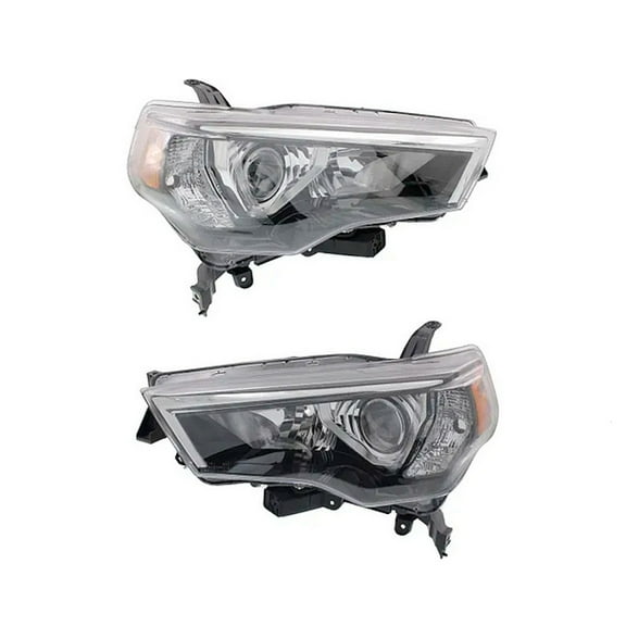 KarParts360 For Toyota 4Runner 2014 2015 2016 2017 Headlight Assembly Driver And Passenger Side | Pair | CAPA Certified | Lens & Housing | Black Interior | Composite Type | TO2518150, TO2519150