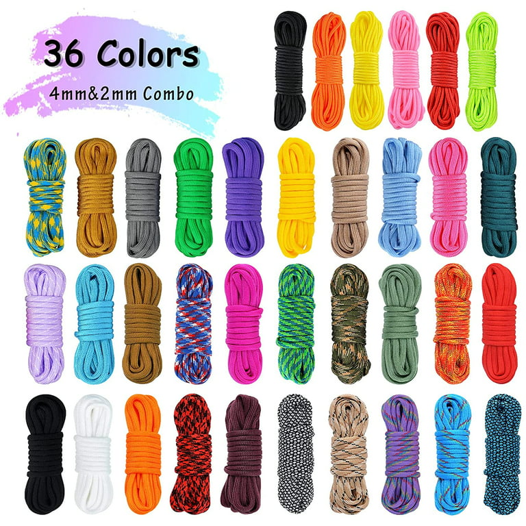 MONOBIN Paracord Kit Colors & 2mm Micro Paracord Combo Kit with Paracord Instruction and Complete Accessories for Making Paracord Bracelets, Lanyards - Walmart.com