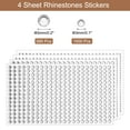 thumbnail image 2 of 2190Pcs 3mm/5mm Rhinestone Stickers for Crafts, 4 Sheet Round Rhinestone Sticker for Scrapbooking, White Silver, 2 of 5