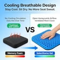 thumbnail image 2 of Gel Seat Cushion for Long Sitting, Breathable Honeycomb Design, Pressure Relief Gel Cushion for Office Chair & Wheelchair, Reduces Sweat, Non-Slip Support for Hip & Back Pain (42 x 36 x 4.5 cm), 2 of 8