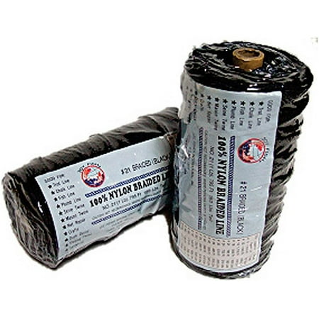 Lee Fisher Size 48 1 lb Braided Twine Black 370 Ft 280 Test