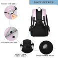 thumbnail image 4 of FORMRS Unisex School Backpack 17" Student Travel Bag with Laptop Compartment, Pink Gradient, 4 of 7