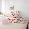 thumbnail image 6 of Homewish Kawaii Guinea Pig 7-Piece Twin Bedding Sets,Rustic Flower Bedding Comforter Set,Orange White Gray Sheet Sets For Men Women,Microfiber Bedroom Decor Reversible, 6 of 8