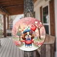 thumbnail image 3 of Happy Valentine’s Day Adorable English Springer Spaniel Puppy Holding Heart Balloon Round Wood Sign Springers Dog Lover Gifts Hanging Wall Home Decor - 00030, 3 of 5
