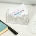 thumbnail image 3 of Rhinestone Business Card Holder Crystal Business Card Holders Bling Business Card Organizer Display Stand for Desktop Desk Office Exhibition, White, 3 of 6