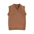 thumbnail image 1 of Arvbitana Infant Toddler Boys Girls Knit Tank Tops Solid Color Sleeveless V-neck Camisole Casual Sweater Vest 6M-5T, 1 of 7