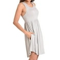 thumbnail image 3 of Miss Lavish London Summer Swing Dress – Women Casual Dress with Pockets Cool Grey-2XL, 3 of 7