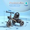 thumbnail image 6 of JoyStone Toddler Tricycle for Ages 1-4 Years, Kids Trike Toddler Bike with Cool Lights, Adjustable Seat & Basket, Black, 6 of 10