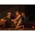 thumbnail image 2 of C.F. Høyer 24x19 Gold Ornate Framed and Double Matted Museum Art Print Titled - Cupid Received by Anacreon (1806), 2 of 4
