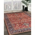 thumbnail image 3 of Ahgly Company Machine Washable Indoor Rectangle Industrial Modern Fire Brick Red Area Rugs, 4' x 6', 3 of 7
