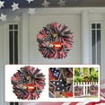 thumbnail image 4 of Patriotic Wreath Fourth Wreaths, Memorial Day Pride Garland Front Door Red White And Blue Wreath Summer American Flag Independence Swag Indoor Outdoor Wall, 4 of 6