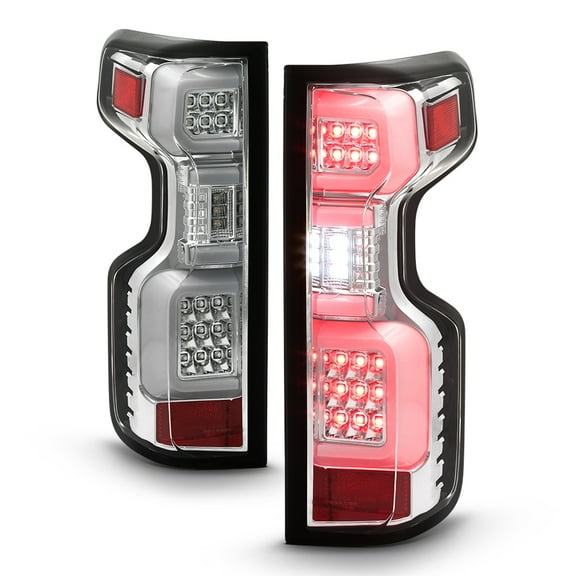 2019-2023 Chevy Silverado 1500 [Incandescent Model] Chrome LED Tail Lights Lamps