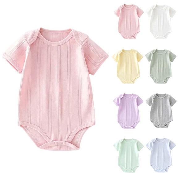 Swuxness Toddler Casual Short Sleeve Rompers Girls Boys Breathable Short Pants Climbing Suits