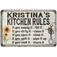 thumbnail image 1 of Kristina's Kitchen Rules Chic Sign Vintage Décor 8 x 12 Matte Finish Metal 108120032293, 1 of 1