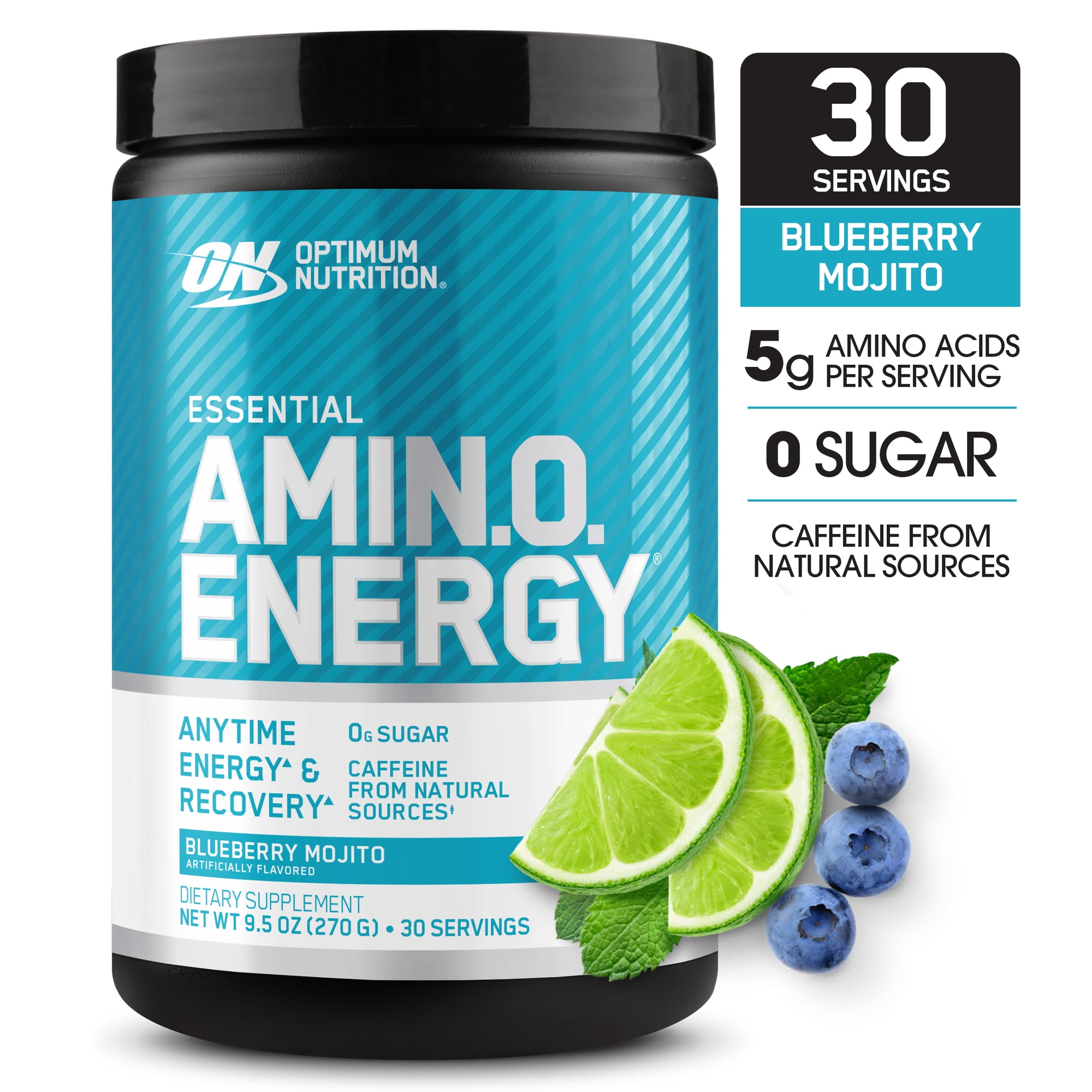 Optimum Nutrition, Essential Amino Energy, Powder, Blueberry Mojito, 30 Servings