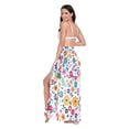 thumbnail image 3 of Women's Beach Swimsuit Cover Ups Bathing Suit Coverups Bikini Wrap Dress for Swimwear Small Colorful Flowers, 3 of 7