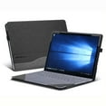 thumbnail image 2 of Case For Microsoft Surface Laptop 5 13.5 Inch 2022 Split Portable PU Leather Protective Cover For Surface Laptop 4 3 2 1 Gift Black with bracket For Laptop 13.5, 2 of 6
