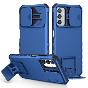 SaniMore for Samsung Galaxy A15 5G Case, for Galaxy A15 5G Phone Case with Slide Camera Cover Built-in Kickstand Dual Layer Hybrid Shockproof Case for Galaxy A15 5G, Blue