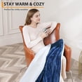 thumbnail image 6 of IDEALHOUSE Ultra-Soft Heated Throw Blanket: 6 Warmth Settings & Auto Safety - Oversized 50"x60" ETL-Certified Electric Blanket for Sofa & Bed Comfort, 6 of 7