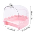 thumbnail image 4 of Bird Bath Tub, Hanging Parrot Bathing Pool, Cage Mounted Bird Bath for Cockatiels Budgies, Plastic Splash Guard Design with Transparent Window, Non-Slip, Easy Clean Indoor Bird Accessory, 4 of 7