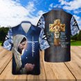 thumbnail image 3 of Camisa hawaiana Aloha con Jesús y león, unisex, con solapa, de manga corta, para verano, para hombre y mujer, genial para playa, con flores, tops cruzados, 3 of 5