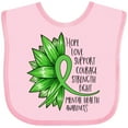 thumbnail image 3 of Inktastic Mental Health Awareness Green Sunflower Ribbon Boys or Girls Baby Bib, 3 of 4