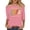 Pink, variant on Women's Crew Neck T Shirts 3/4 Length Sleeve 1976 Graphic Print Pullover Tops Casual Vintage Comfy Tees (XL, Pink)