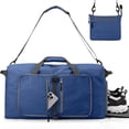 thumbnail image 2 of GYNKY Travel Duffle Bag 24" Foldable Weekender Bags Men Women, 66L Carry on Waterproof Overnight Bag Gym Bag with Shoes Compartment Trolley Sleeve, Large Packable Tote Duffel Bag for Sports Plane, 2 of 11