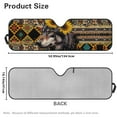 thumbnail image 7 of Uorisanigo Windshield Sun Shade for 2018-2024 2025 Jeep Wrangler JL / 2020-2024 Jeep Gladiator JT,Aztec Wolf Sunflower Windshield Sunshade Window Sun Visor Blocks UV Rays Heat, 7 of 7