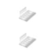 thumbnail image 3 of Bearachild Soporte de inodoro Soporte de baño Soporte de baño Estilo simple de aluminio Accesorios para el hogar Malla Suministros de baño Blanco brillante 2piezas, 3 of 6