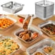 thumbnail image 1 of Bandeja de papel de aluminio Paquete de 30 | Bandejas para hornear desechables para hornear, freír, barbacoa, pizza, resistente a altas temperaturas, a prueba de fugas, 16x16x4cm, plata, fácil, 1 of 7