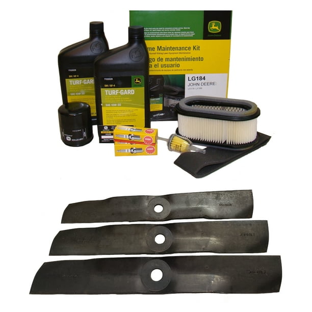John Deere Original Equipment Model LX178 Maintenance Kit + Standard Blades, 48" Mower Deck