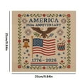 thumbnail image 2 of VANIDO America 250Th Anniversary Cross Kit Patriotic Needlepoint Set with Flag Eagle Liberty Bell Drum 1776 to 2026 Embroidery Sampler for Home Decor and Gift, 2 of 7