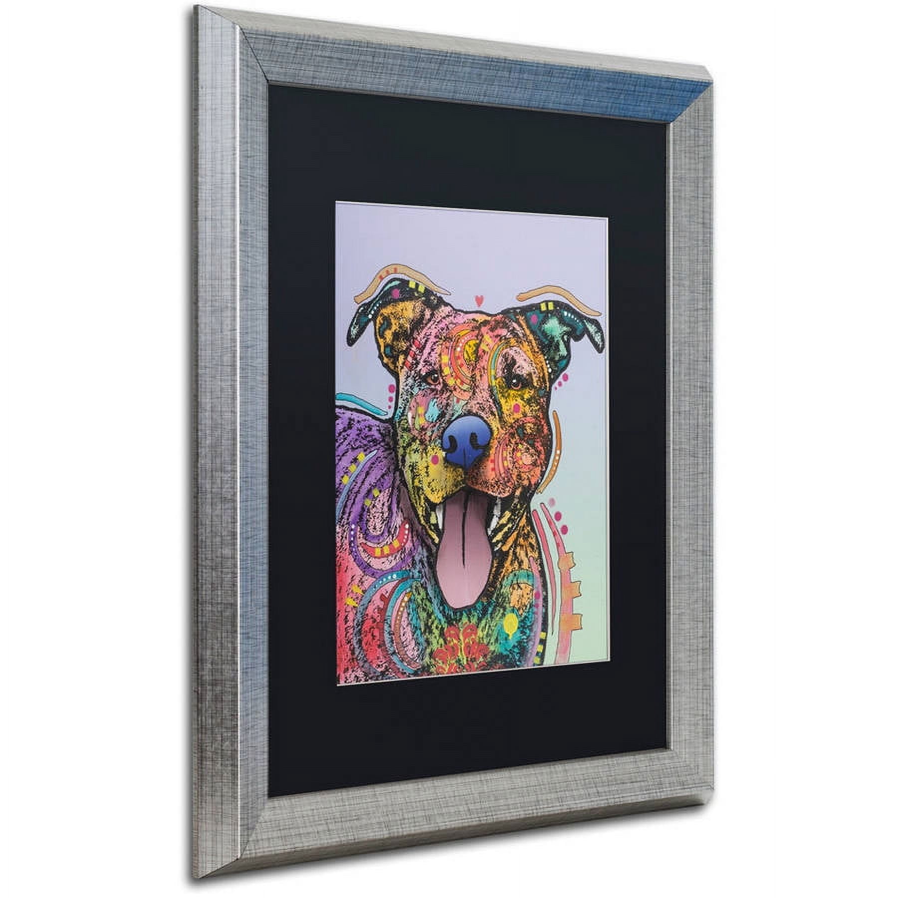 Trademark Fine Art "Zoey" Canvas Art by Dean Russo, Black Matte, Silver Frame