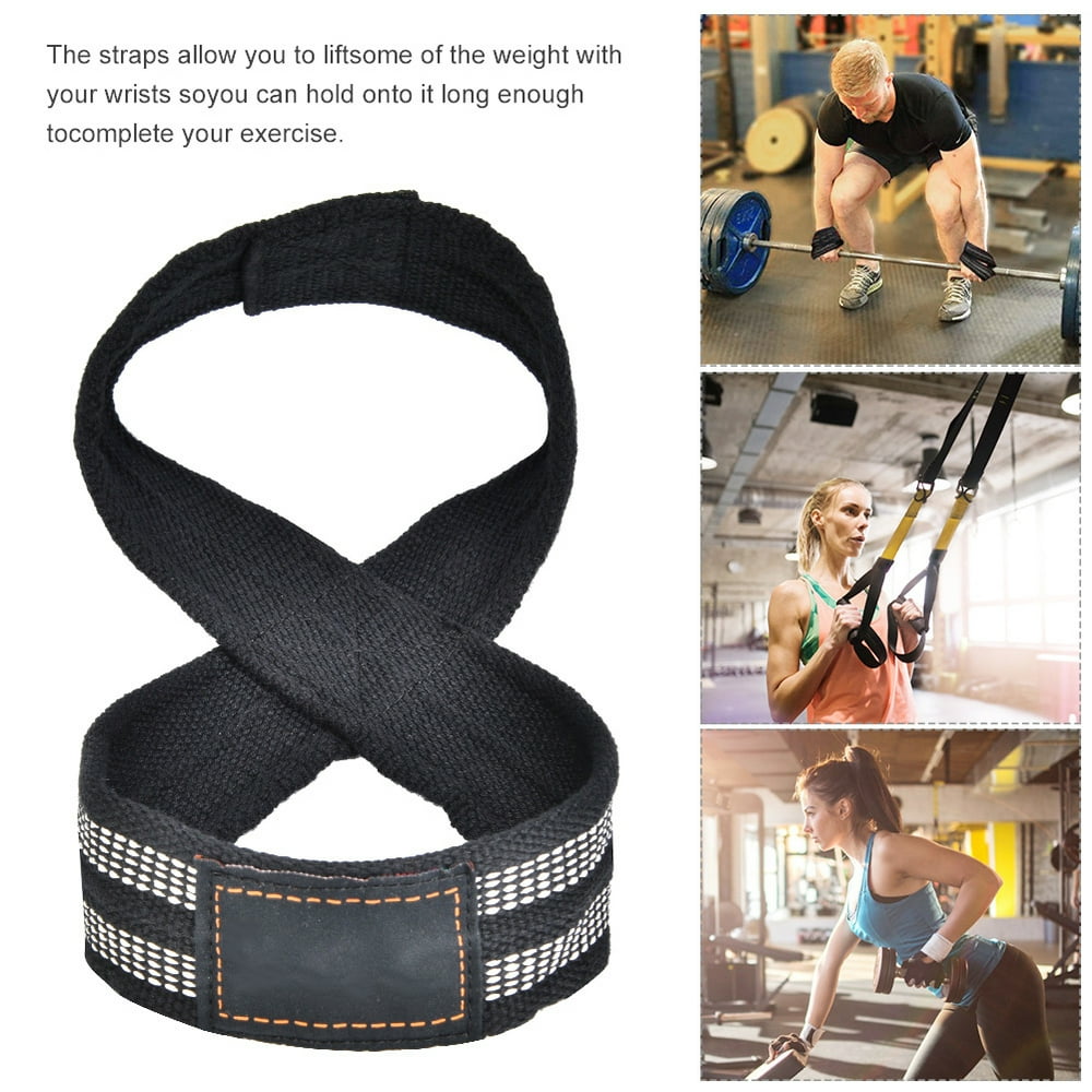 EECOO Powerlifting Wrist Strap,Weight Lifting Wrist Strap,1 Pair Figure
