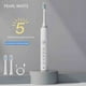 thumbnail image 4 of Cepillo de dientes eléctrico ultrasónico blanco - Cepillo de dientes de alta frecuencia con 3 cabezales, 6 modos para adultos y niños, 4 of 9